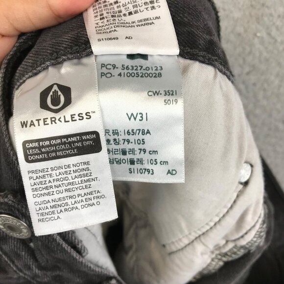 Vintage LEVIS Black Distressed Cutoff Denim Shorts 31 - Picture 11 of 14